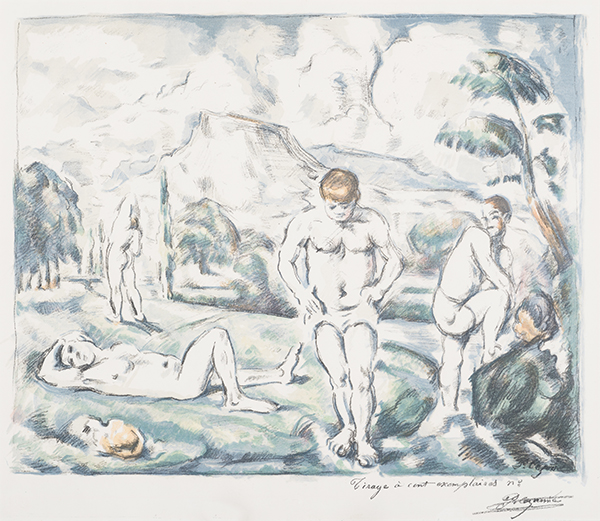 3 Paul Cézanne Bagnanti 1898 litografia a colori Johannesburg Art Gallery